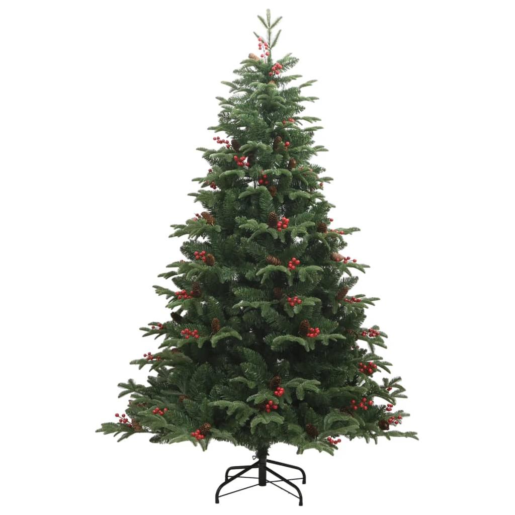Kalėdų eglutė su šarnyrinėmis šakomis/LED/žaisliukais, 240cm