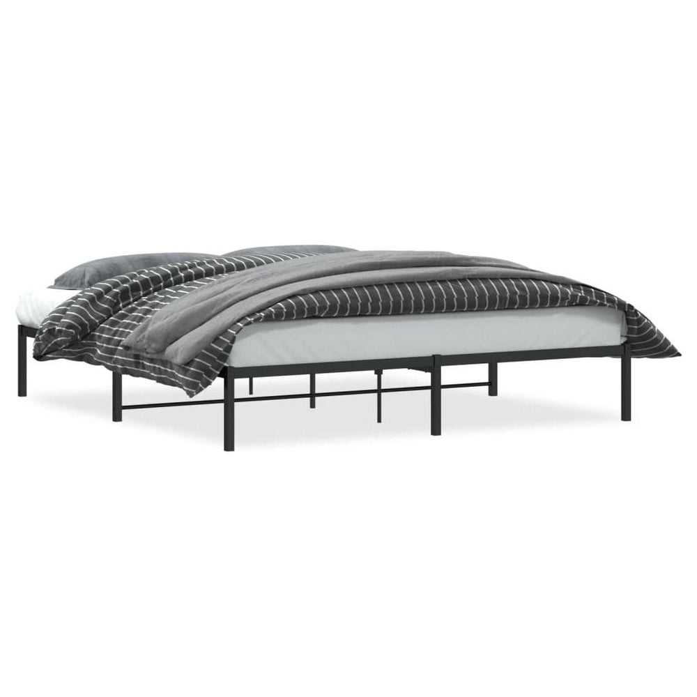 Metalinis lovos rėmas, juodos spalvos, 183x213cm