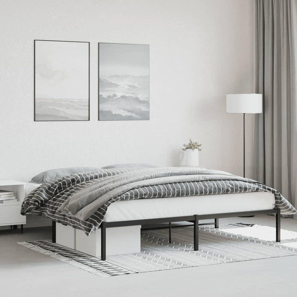 Metalinis lovos rėmas, juodos spalvos, 183x213cm