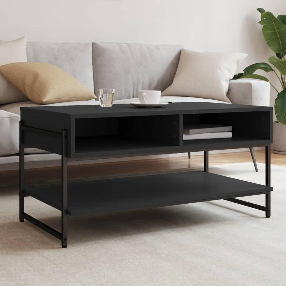 Kavos staliukas, juodos spalvos, 90x50x45cm, apdirbta mediena