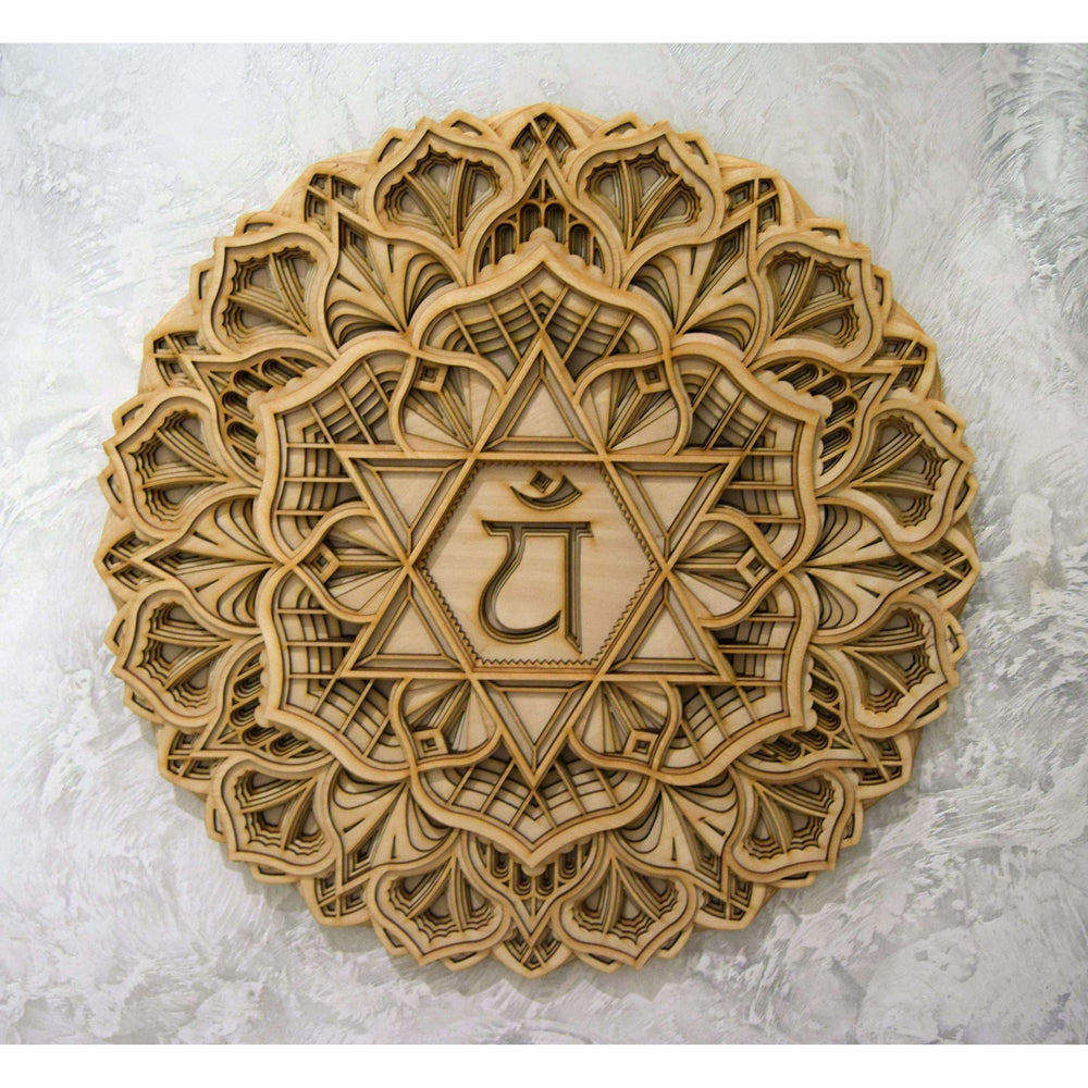 The Heart Chakra Wood - Natural, 30x30 Centimeters