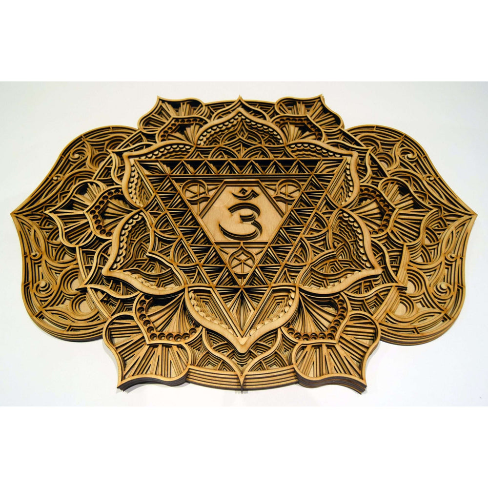 The Third Eye Chakra Mandala - Natural, 30x42 Centimeters