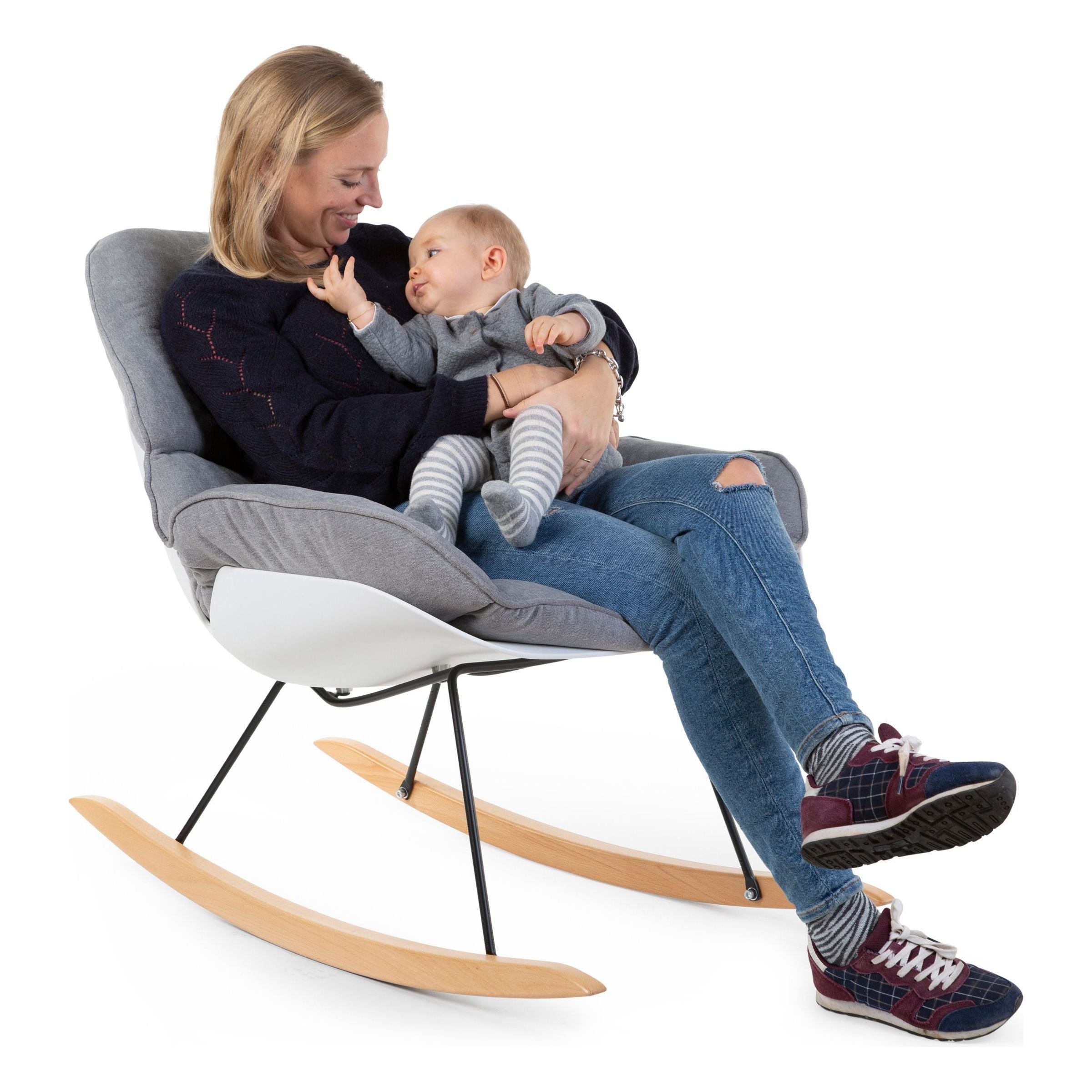 Supamas Krėslas, Pilka/Balta