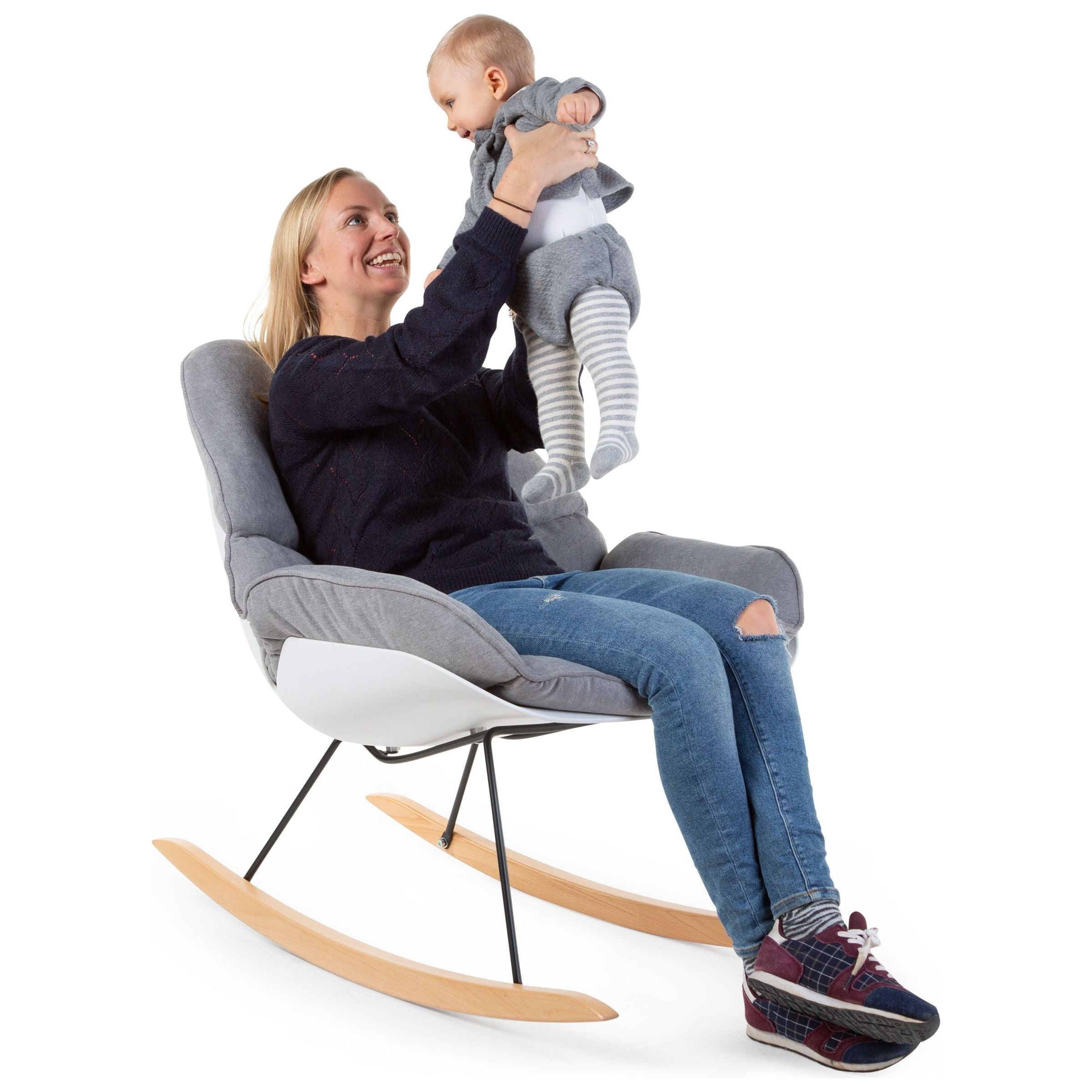 Supamas Krėslas, Pilka/Balta