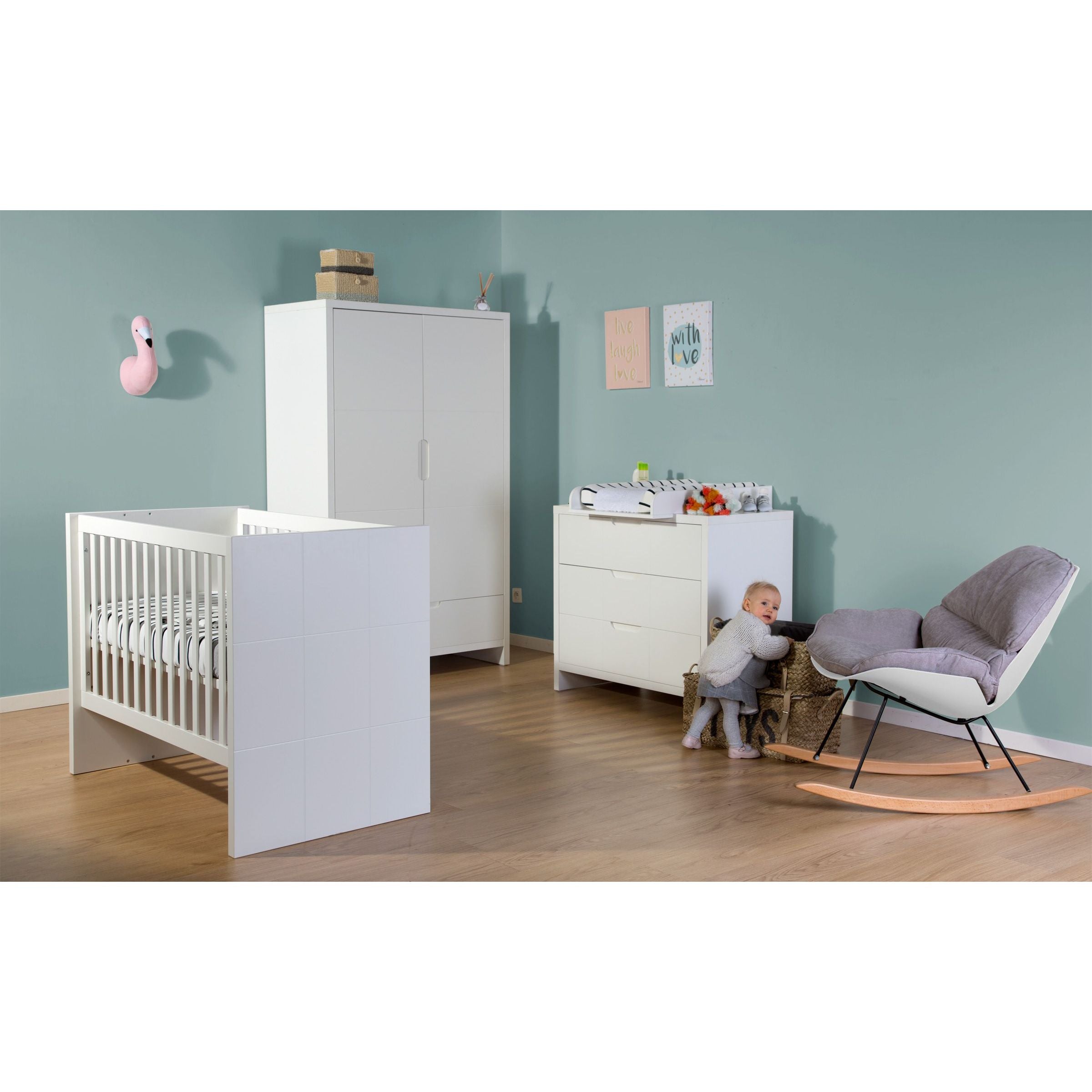 Supamas Krėslas, Pilka/Balta