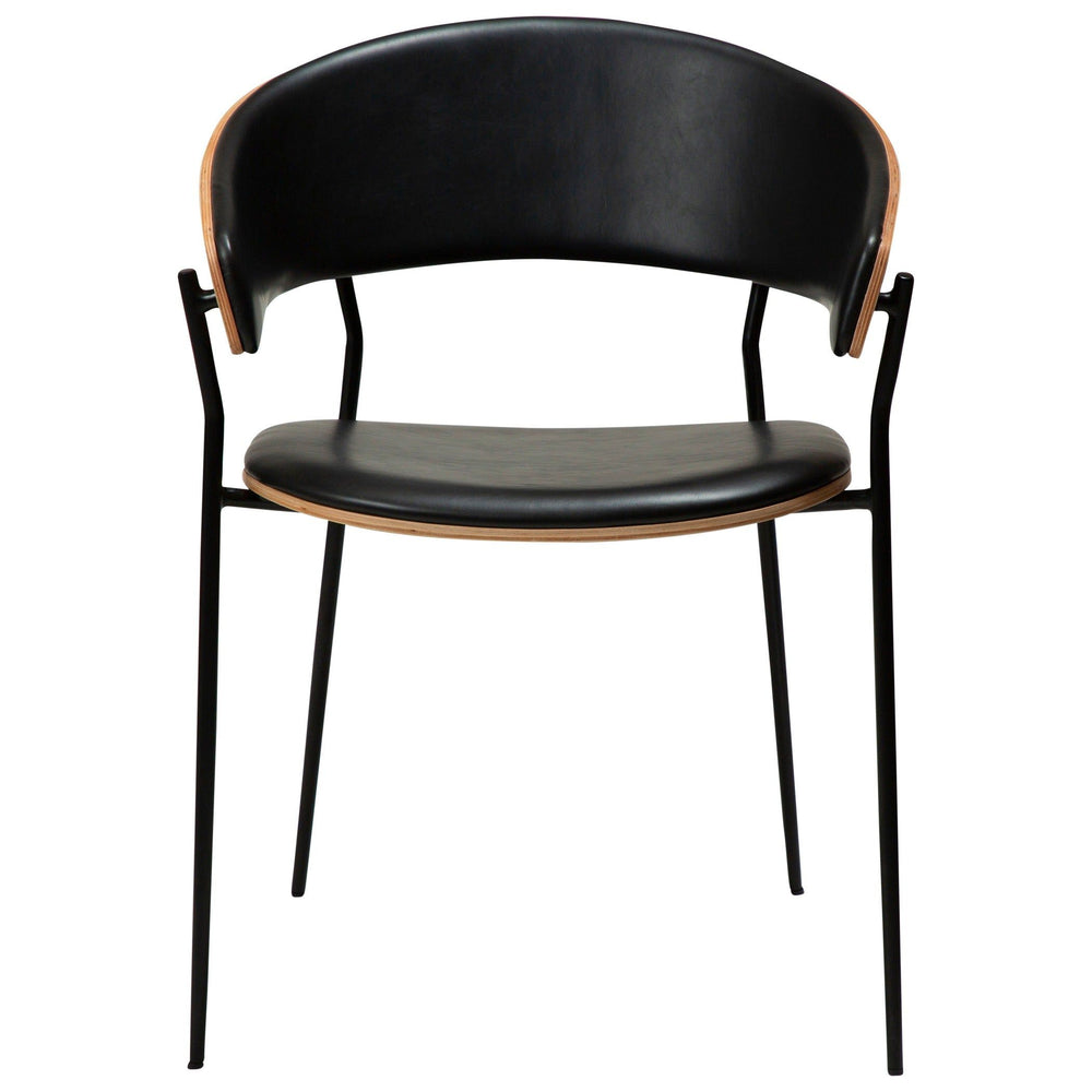 CRIB kėdė, juoda spalva, šviesiai ruda nugara