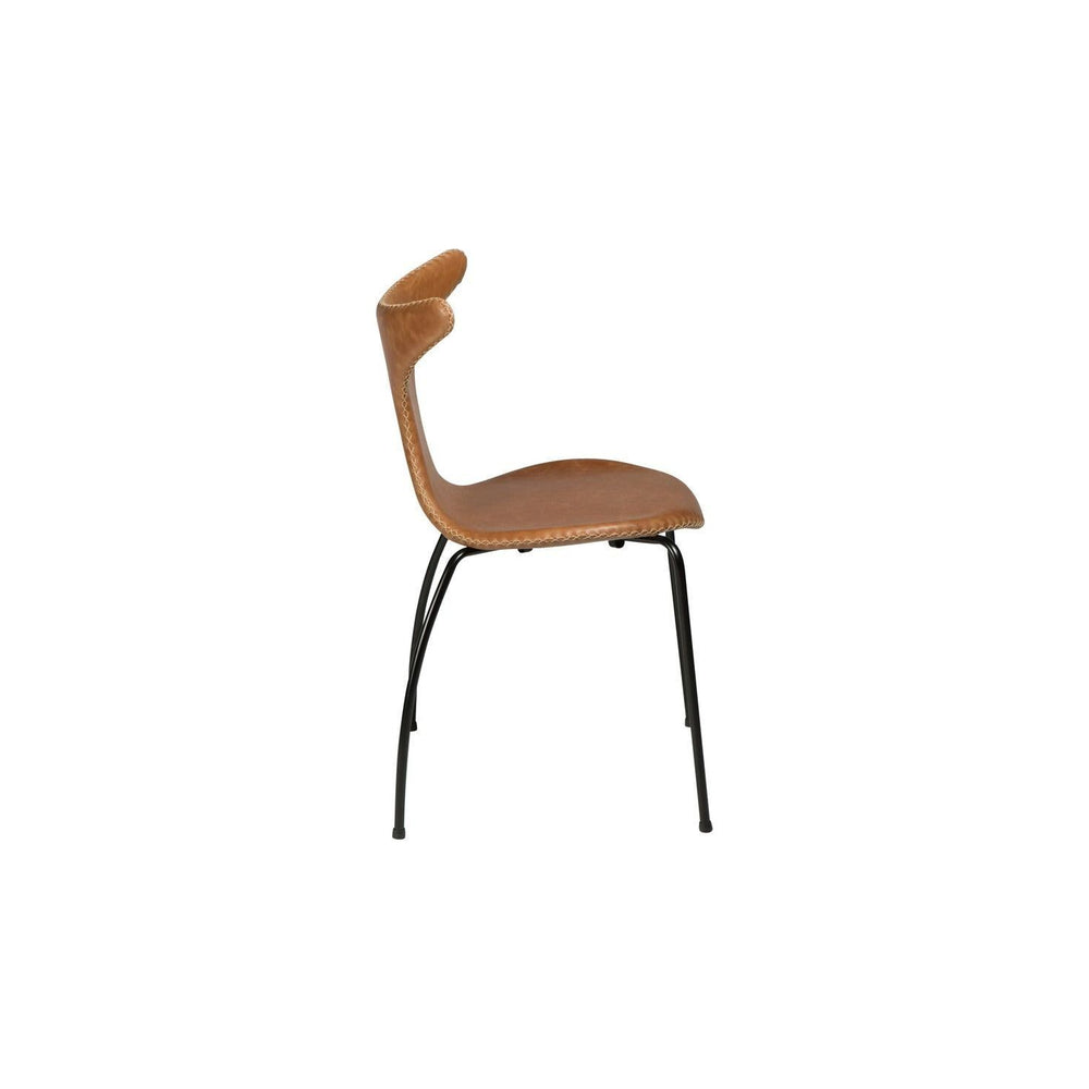 DOLPHIN kėdė, ruda spalva, juodos kojos