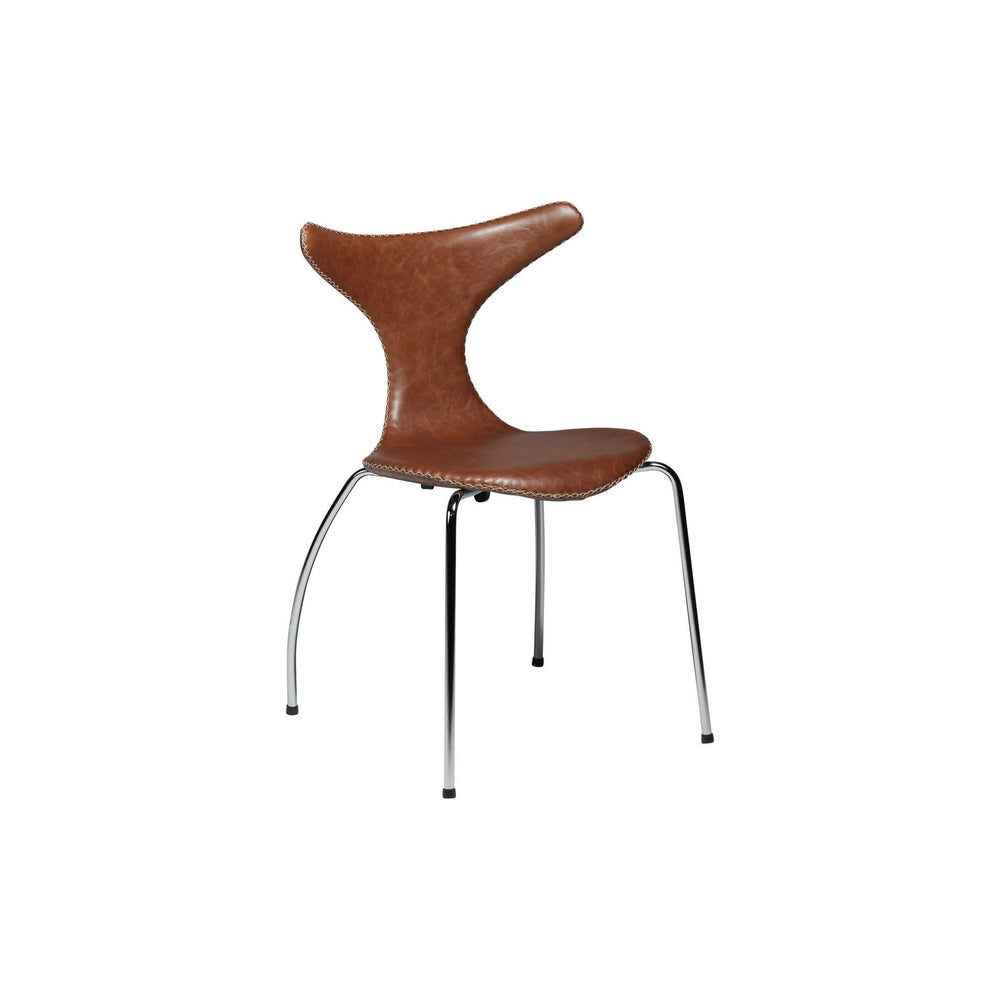DOLPHIN kėdė, ruda spalva, metalinės kojos