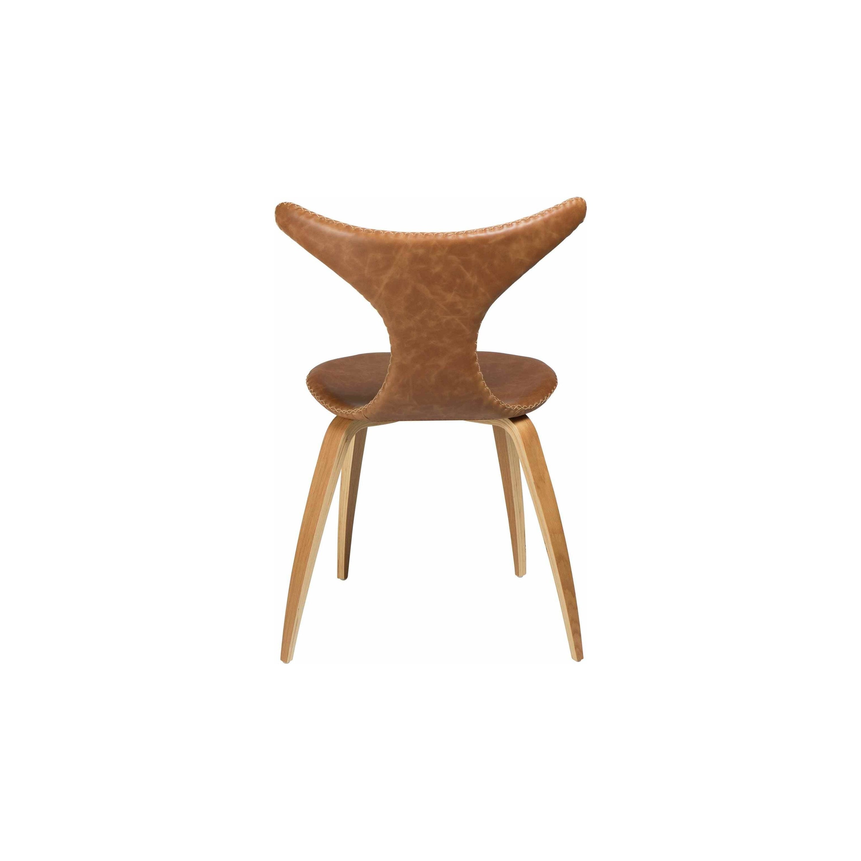 DOLPHIN kėdė, ruda spalva, medinės kojos