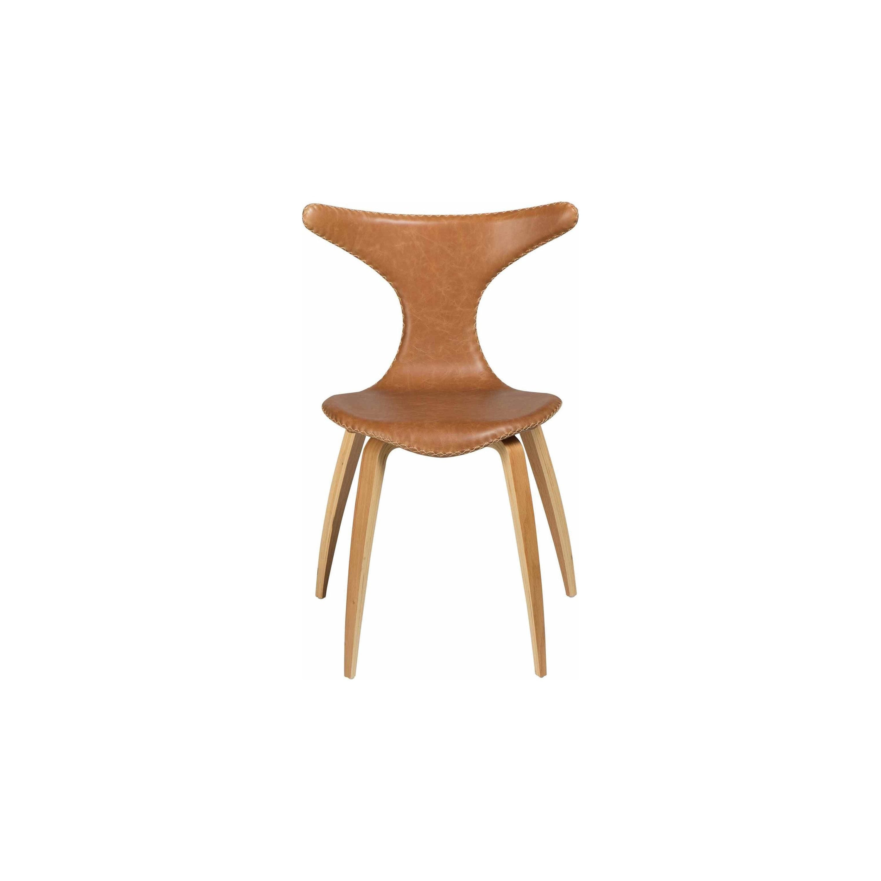 DOLPHIN kėdė, ruda spalva, medinės kojos