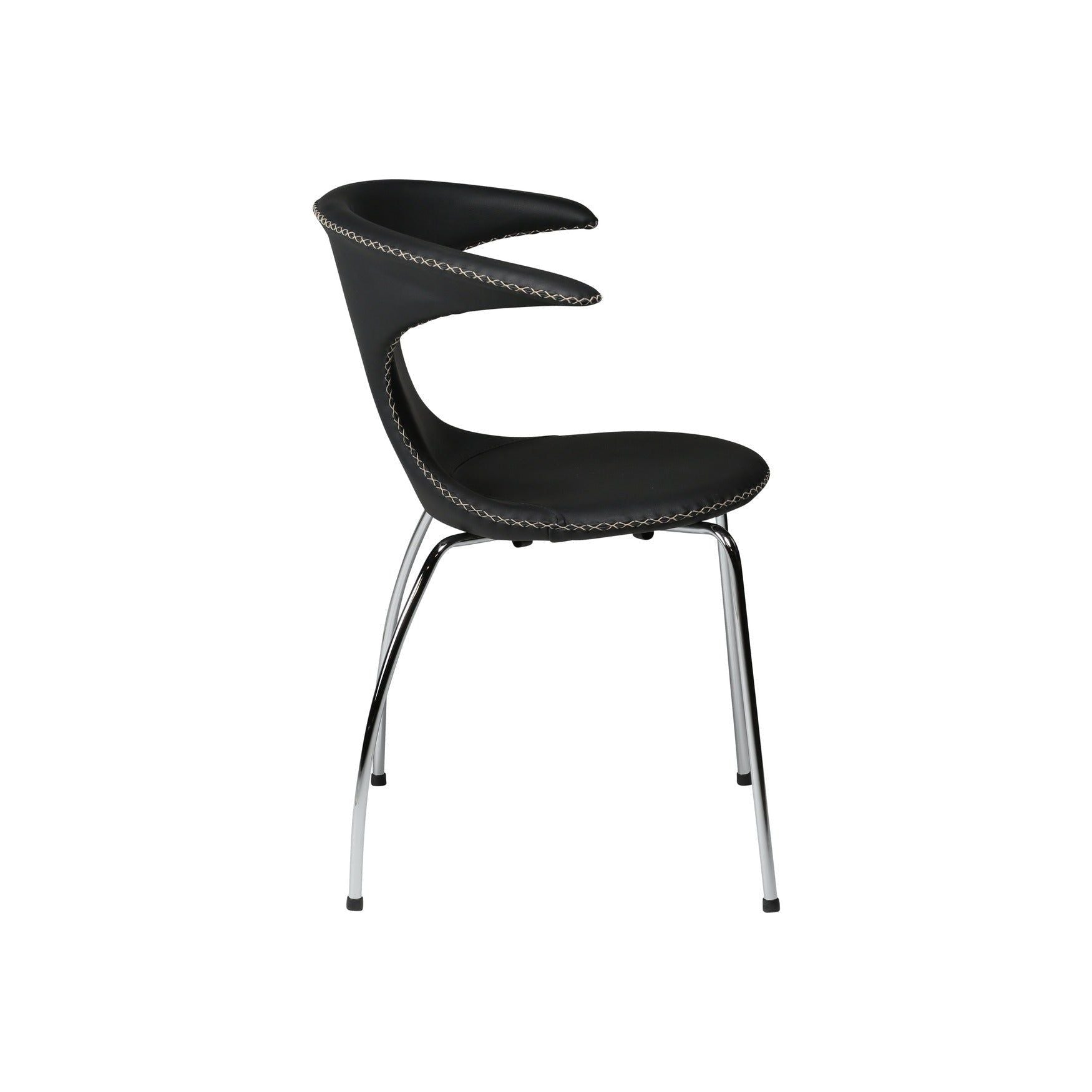 FLAIR kėdė, juoda spalva, metalinės kojos