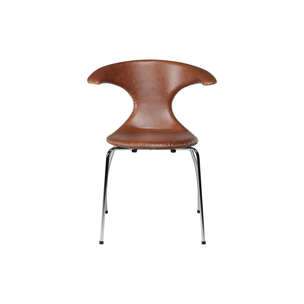 FLAIR kėdė, ruda spalva, metalinės kojos