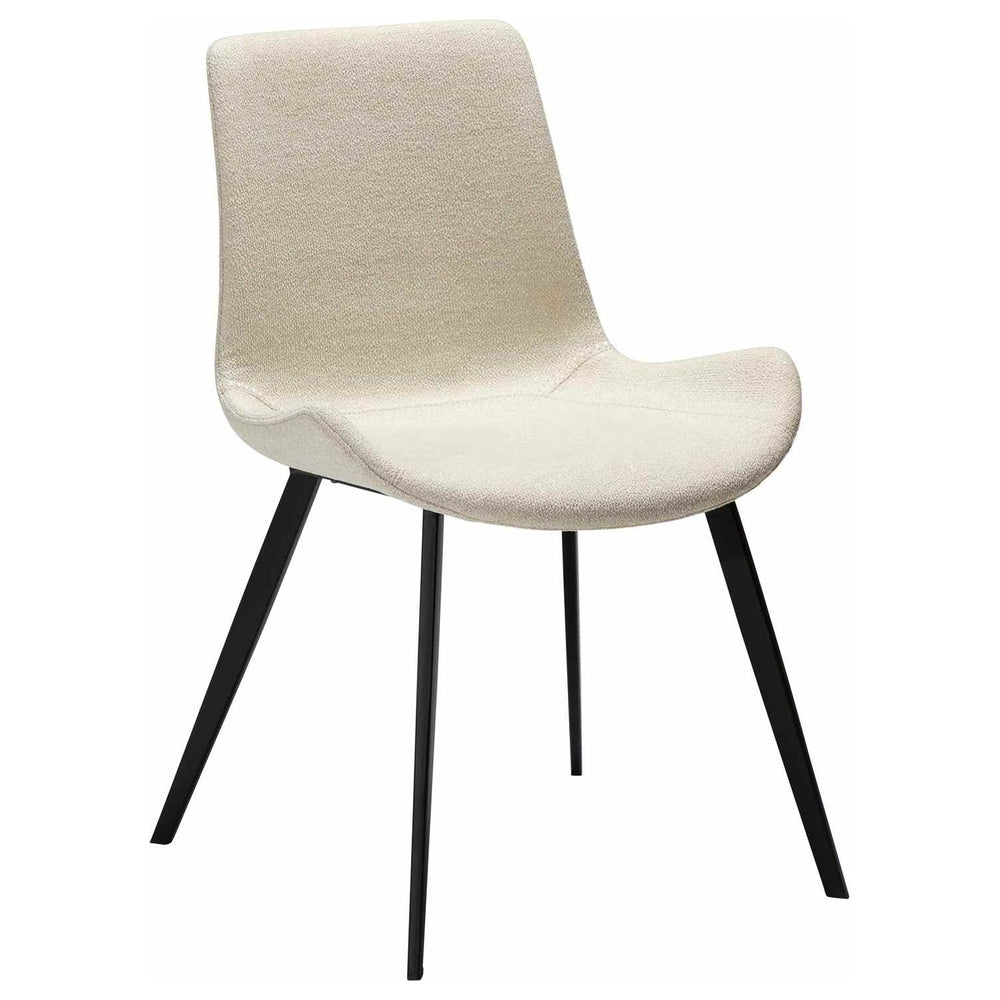 HYPE kėdė, balta/smėlio spalva, juodos kojos