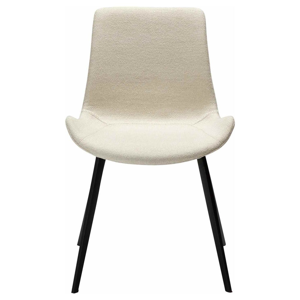 HYPE kėdė, balta/smėlio spalva, juodos kojos
