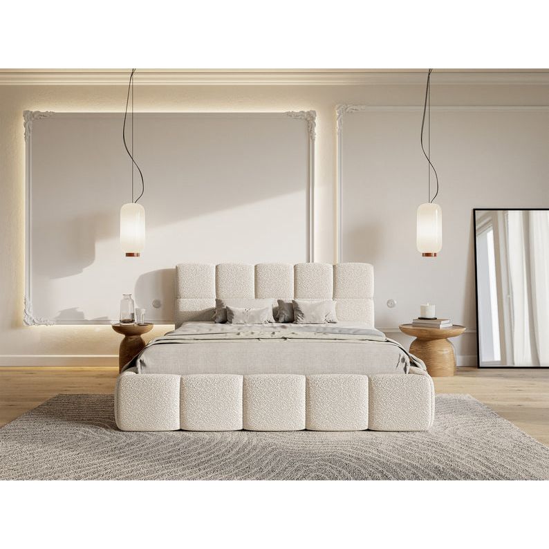 Lova CLOUD, smėlinė spalva, boucle medžiaga