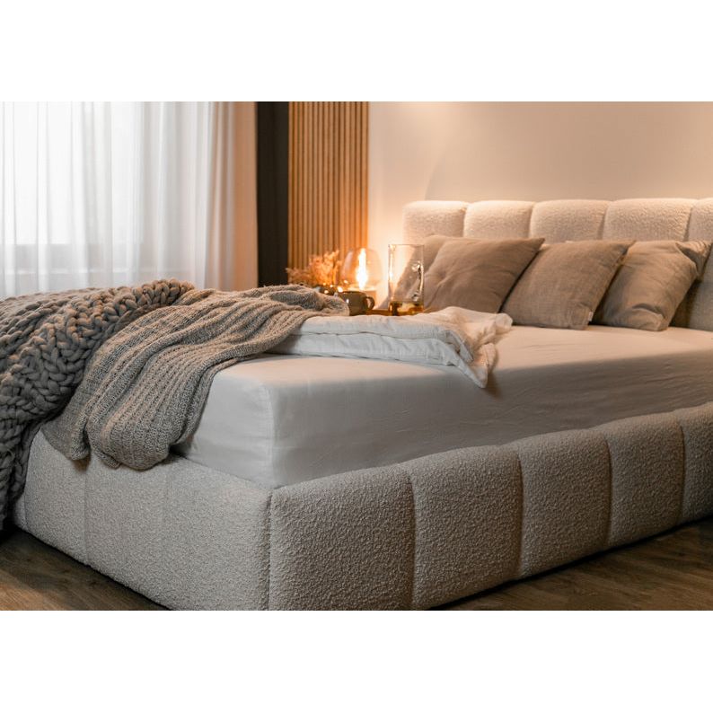 Lova CLOUD, smėlinė spalva, boucle medžiaga
